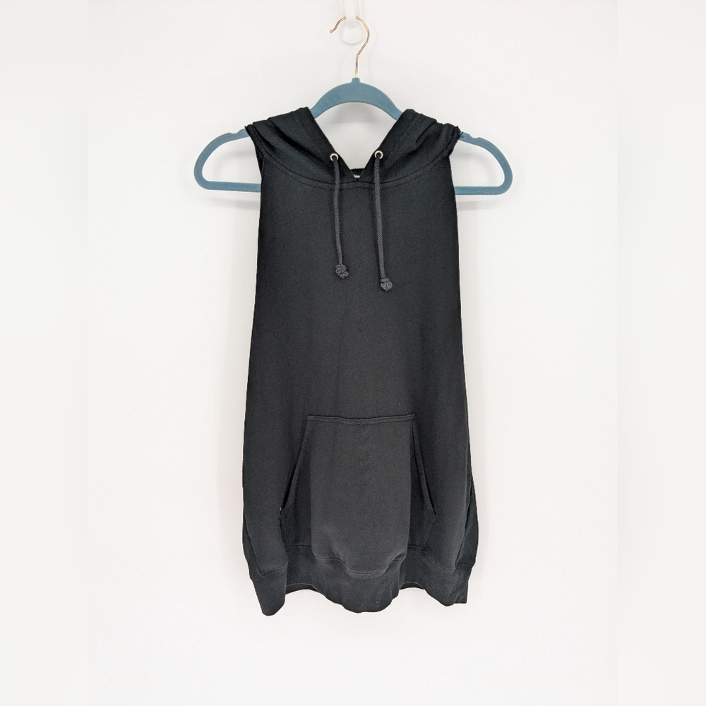 BLK DNM Black Sleeveless Hoodie Workout Casual Streetwear Mens Size Medium